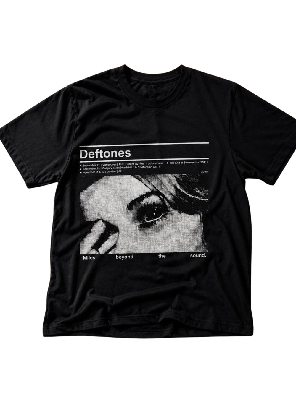 Gildan Black Graphic Band Tee with Monochrome Photo